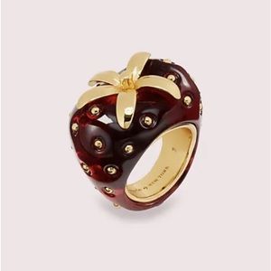RARE Sz 8 Kate Spade Strawberry ring